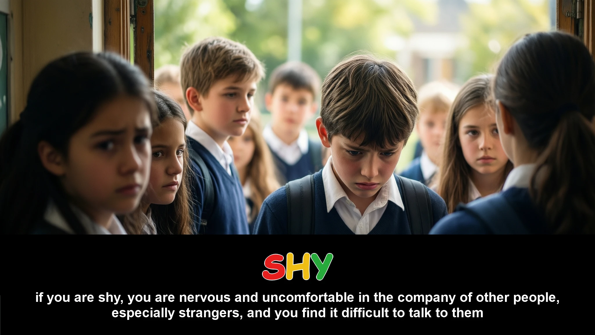 English Illustration for shy